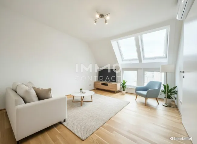 BEIM DONAUUFER: Erstbezug: Klimatisierte Dachgeschosswohnung mit ruhigem Hofbalkon - Bild