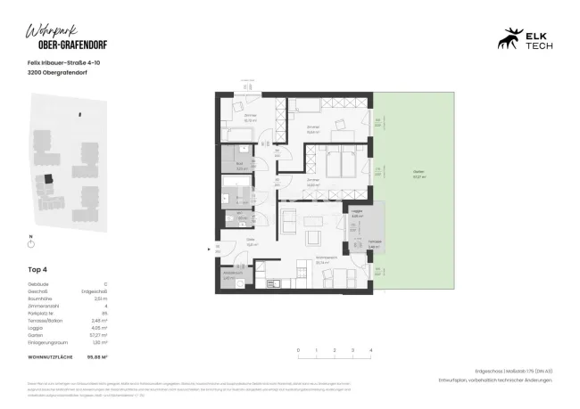4 Zimmer Gartenwohnung!Erstbezug! - Bild