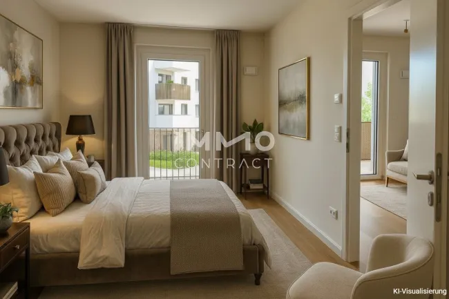 Provisionsfreier Erstbezug! Nähe U1 Leopoldau: 2 Zimmer mit Balkon - Titelbild