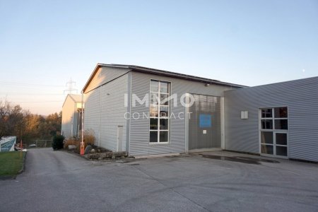 Große Lagerhalle auch beheizbar und Nebentrakt mit 740 m² Nutzfläche (Einfahrtstor 350x470) Industrieboden.
