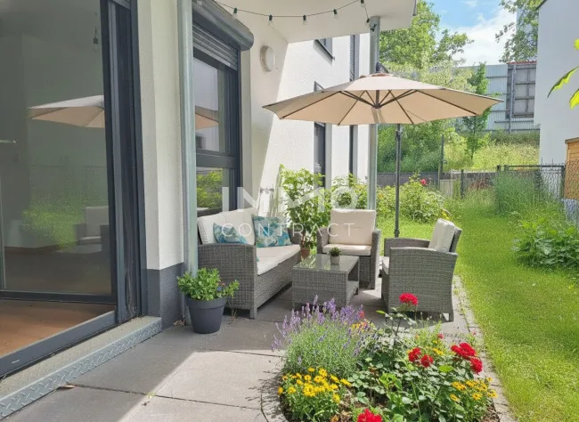 Nähe Alte Donau- Eigentum- keine Pacht – moderne 3-Zimmer-Gartenwohnung nähe Freizeitparadies - Titelbild