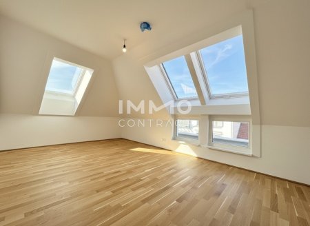 BEIM DONAUUFER: Klimatisierte 3-Zimmer-Dachgeschosswohnung mit sonnigem Glasbalkon