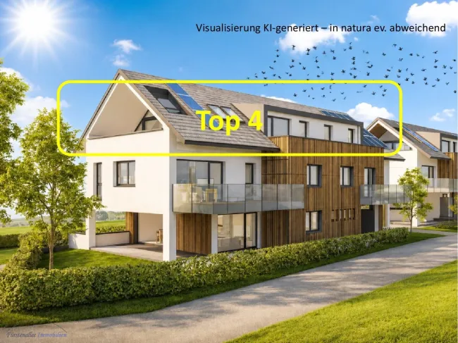KAUF SALZBURG-STADT: NEUBAU Anfang Moosstraße - HASLBERGERWEG 31: 120 m² 4-Zimmer-Penthouse-Wohnung - mit 3 Terrassen (Süd-/West-/Ost-Terrasse) - Top W 4 - DG - Titelbild