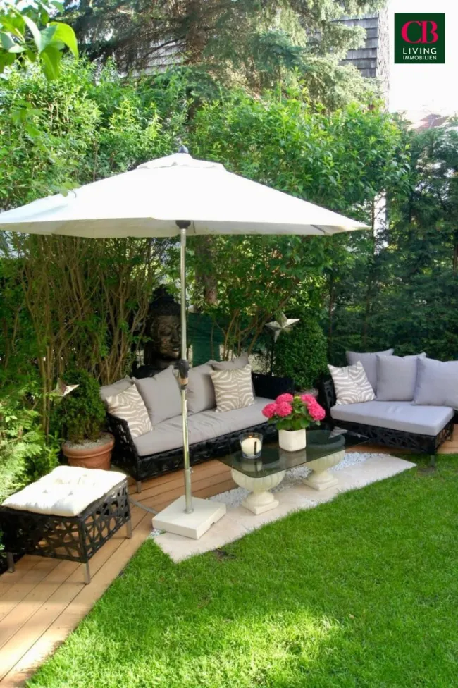 Stylische Doppelhaushälfte mit Wintergarten, Terrasse und Gartenlounge - Bild