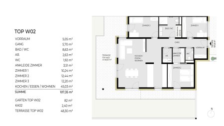 4-Zimmer-Gartenwohnung "Rosskogel" Top W02 - fertiggestellt