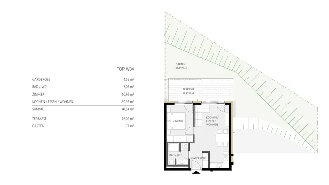 2-Zimmer-Gartenwohnung "Hillside" Top W04 - fertiggestellt! - Bild
