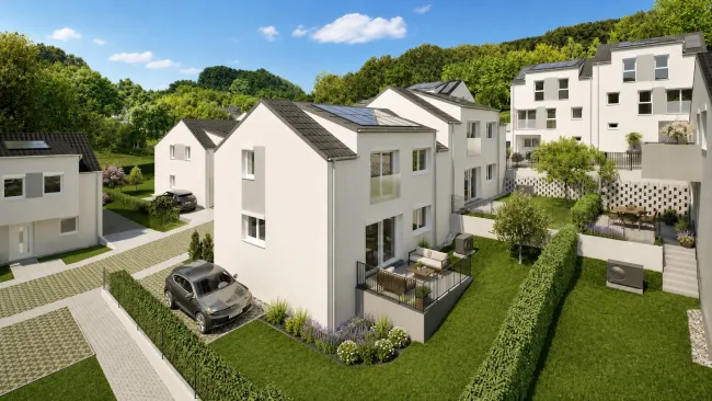 Naturnah Wohnen mit Wien-Anbindung | Ziegelmassiv-Doppelhaus mit nachhaltigem Energiekonzept - Bild