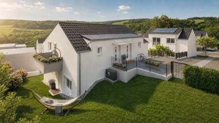 Besonders Wohnen in Hanglage - Doppelhaushälfte mit nachhaltigem Energiekonzept