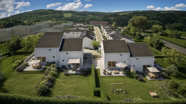 Exklusive Doppelhaushälfte mit Wienerwaldblick | Ziegelmassivbauweise | nachhaltiges Energiekonzept | Eigengarten, Keller & Garage - Bild