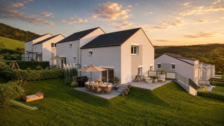 Wohnen mit Wienerwaldblick - Exklusive Doppelhaushälfte mit Eigengarten, Keller & Garage