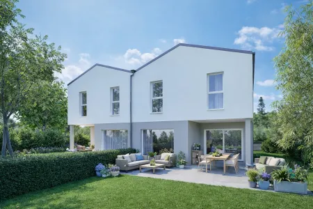 Ziegelmassive Doppelhaushälfte | 4 Zimmer | 298 m² Eigengrund, Terrasse & 2 Parkplätzen | PV-Anlage & Luftwärmepumpe