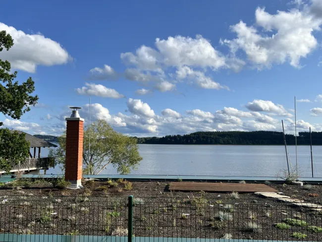 Ausblick v. Bungalow m. begrüntem Flachdach