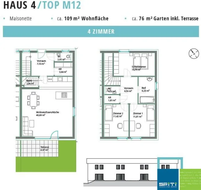 Neubauprojekt: Maisonette im Grünen, Nähe der Landeshauptstadt Graz - Bild