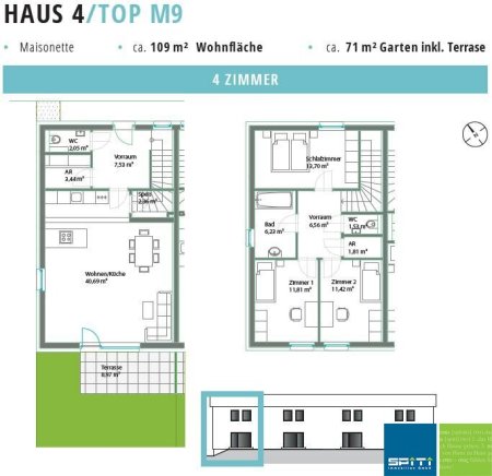 Neubauprojekt: Maisonette im Grünen, Nähe der Landeshauptstadt Graz