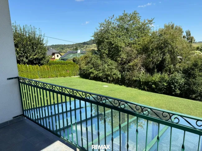 Blick vom Balkon in den Garten - Richtung OST