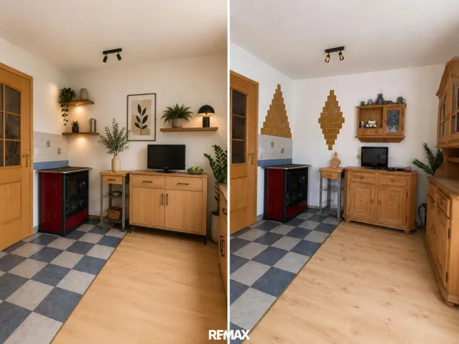 Küche-Esszimmer mit Zusatzherd - EG