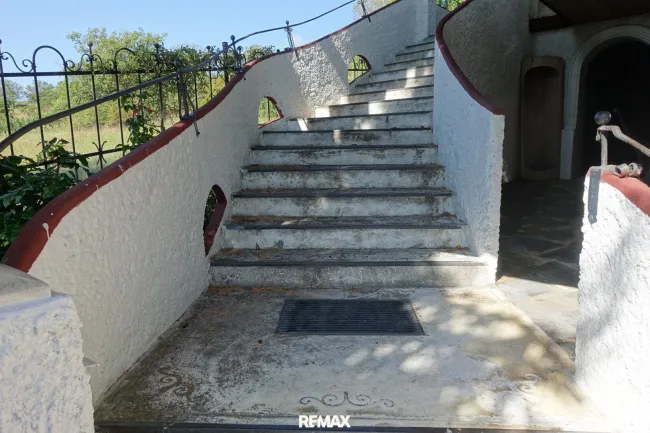 Treppe zum Wohnbereich