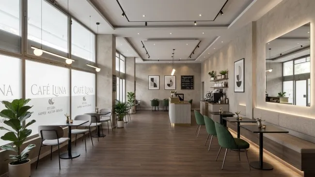 KI Einrichtungsvorschlag Cafe