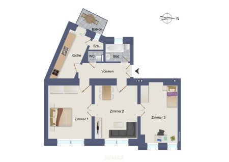 Modernes, großzügiges Altbaujuwel, mit Balkon und ca. 40 m² Keller!