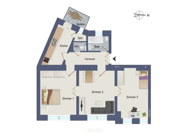 Großzügiges Schlafzimmer