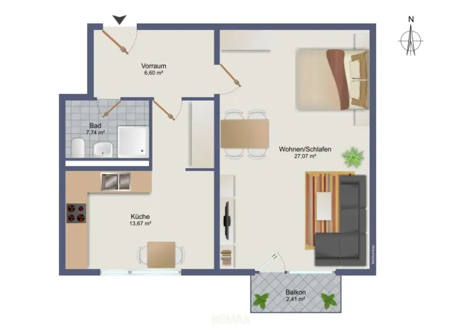 Einrichtungsbeispiel Wohnzimmer