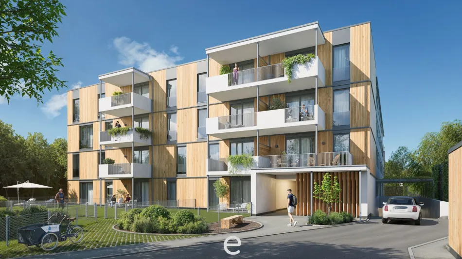 HYGGE Wohnen Top B1.4 - 3 Zimmerwohnung 77,11m² mit Balkon im 1.OG - Bild