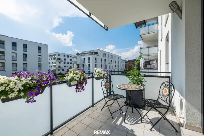 Sonniger Westbalkon