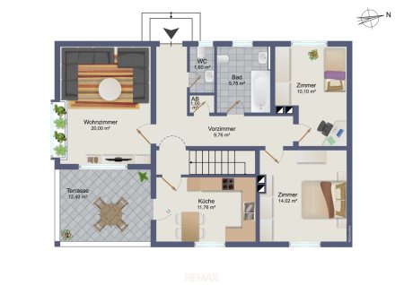 Schematischer Plan Erdgeschoß