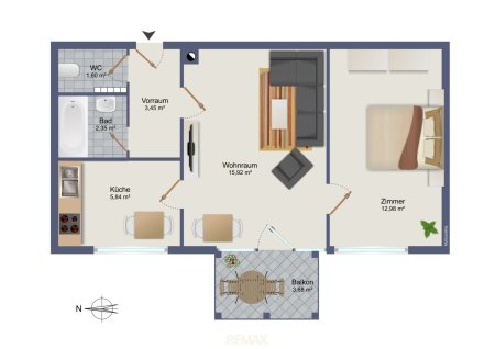 Sonnige 2-Zimmer-Wohnung in attraktiver Lage nahe FH JOANNEUM