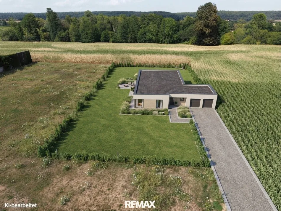 Baugrundstück mit Haus als Beispiel