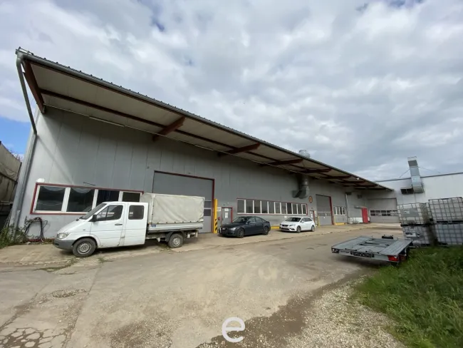 Beheizbare Lagerhalle mit rd. 7 bis 9 Meter Hallenhöhe, diversen Krananlagen, Freiflächen etc. in Asten zu vermieten! - Titelbild