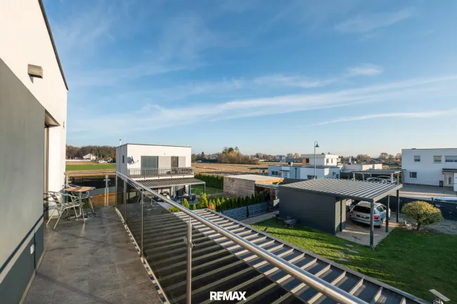 Blick vom Balkon