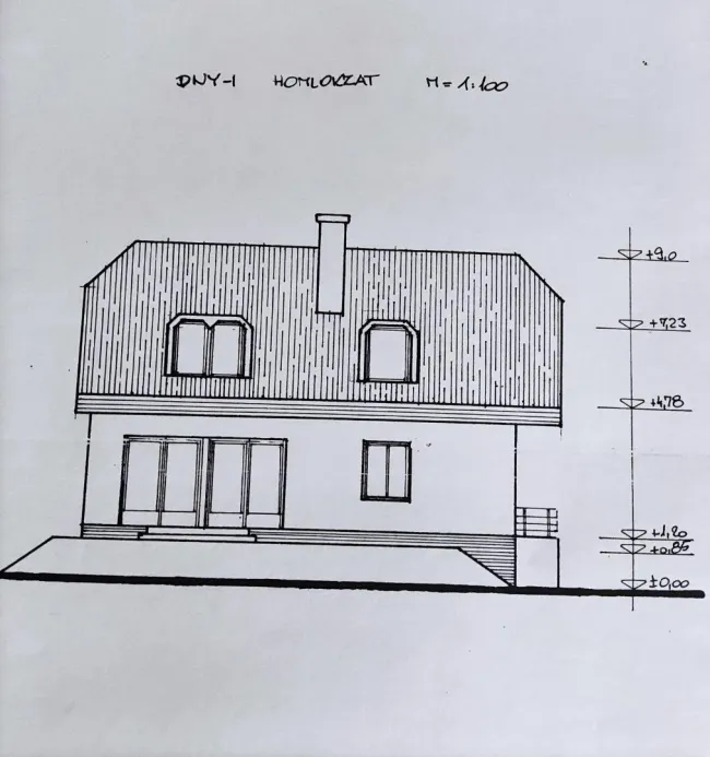 Süd-West Seite_Plan_homlokzati rajz