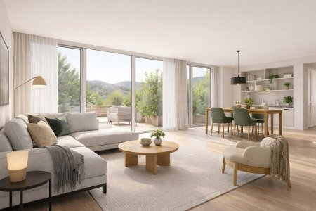 Spacious modern living and dining space
