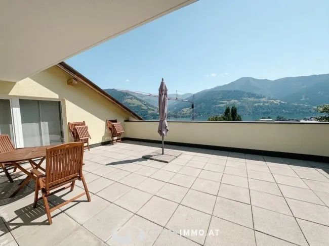 Top ausgestattete 3-Zi-Wohnung mit Seeblick in Zell am See zu vermieten | große Terrasse | Carport - Bild