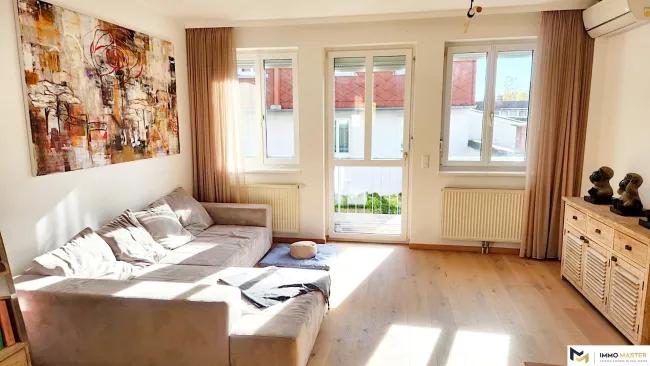 Großzügige Maisonette mit privater 48-m²-Dachterrasse und Panoramablick - Bild