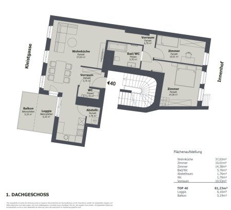 Grundriss TOP 40