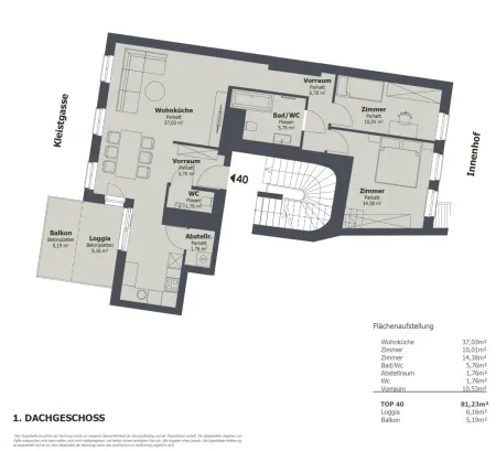 Grundriss TOP 40