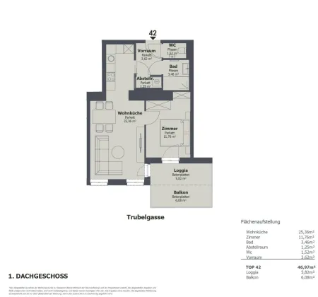 Grundriss TOP 42