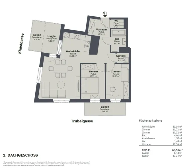 Grundriss TOP 41