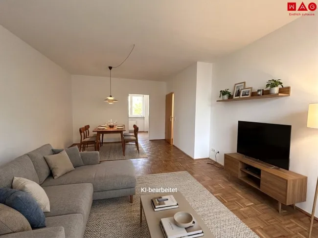 KI generiertes Wohnzimmer
