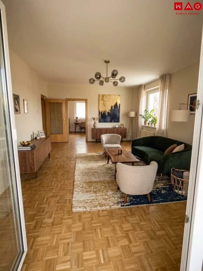 Wohnzimmer Beispiel KI