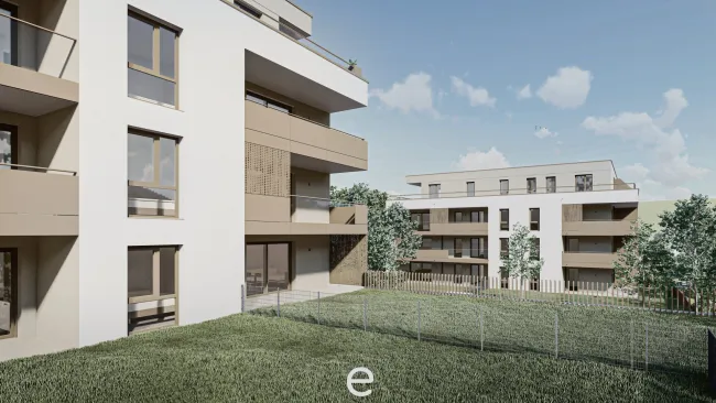 Wohnen am Farnholz - 4 Zimmer-Wohnung 1.OG/TOP 3.4 mit großer Loggia/2 TGP inklusive - Bild