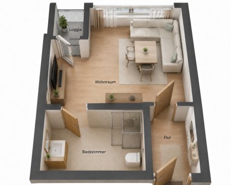 Kompakte Eigentumswohnung mit Loggia – ideal als Anlage, Mitarbeiter- oder Zweitwohnung