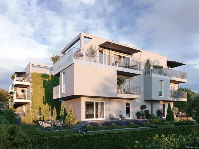 Moderne Erstbezug Neubauwohnung mit Terrasse und Garten an der Alten Donau - Bild