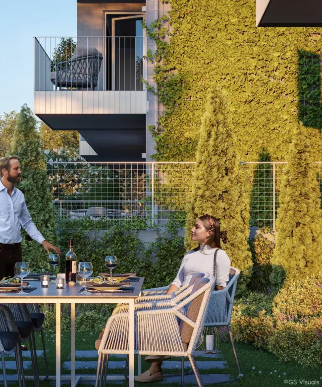 Moderne Erstbezug Neubauwohnung mit Terrasse und Garten an der Alten Donau - Bild