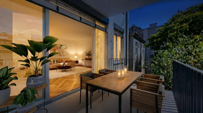 14 m² Balkon - virtuelles staging