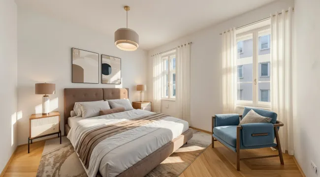 Schlafzimmer - virtuelles staging