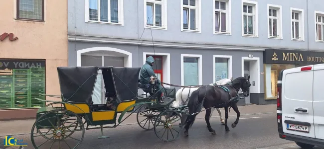 Fiaker in der Gasse