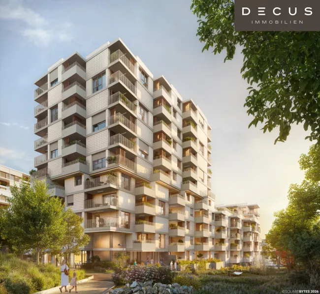 HELLE 2 ZIMMER |GROSSER BALKON | UNIKAT FÜR FREIGEISTER | ANLEGER | BF 14B | VILLAGE IM DRITTEN | FERTIGSTELLUNG 2027 - Bild